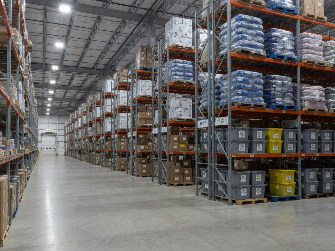 A high-bay warehouse ready to pick